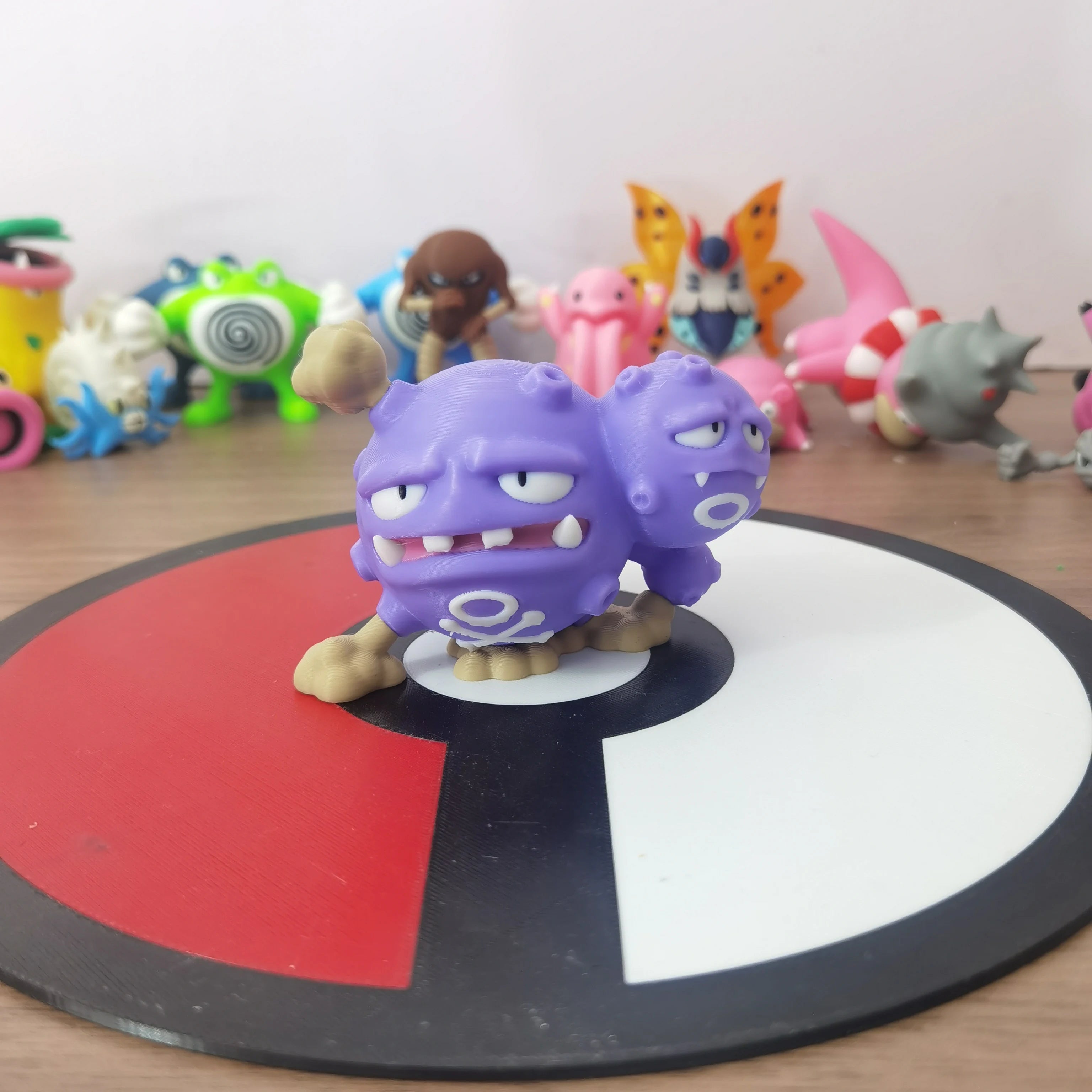 Pokemon Weezing Koffing Anime Figures Proportion World 1:20 Diy 3d Printing Cartoon Character Desktop Collectio Model Toy Gift