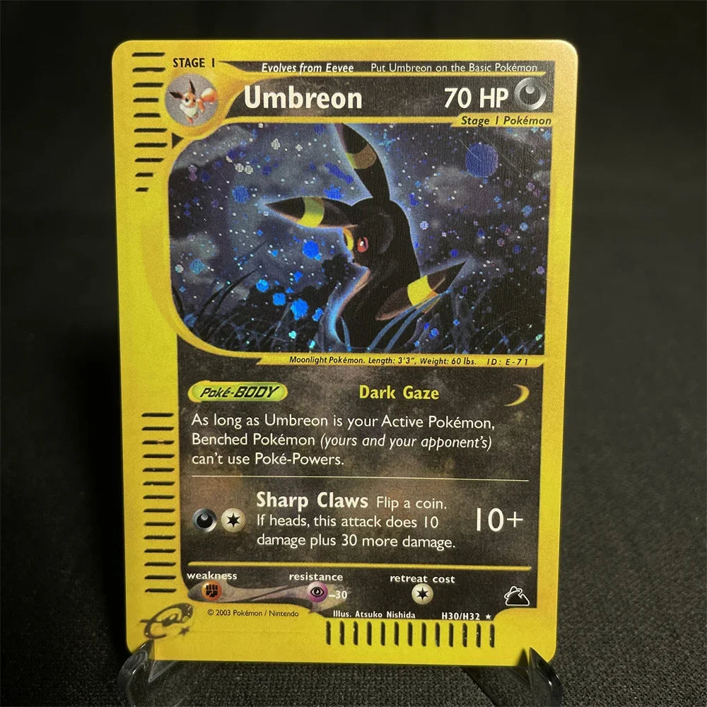 Pokemon Cards Shining Card E-Card Series Vileplume Arcanine Gengar Suicune Game Collection Cards Toys Gifts Proxy Card