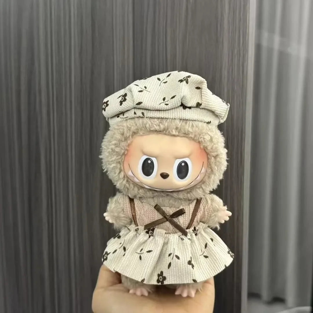 17cm Labubu V2 V1 Trendy Clothes Outfit Accessories Idol Doll Clothing for Kid Gift Labubu Ropa