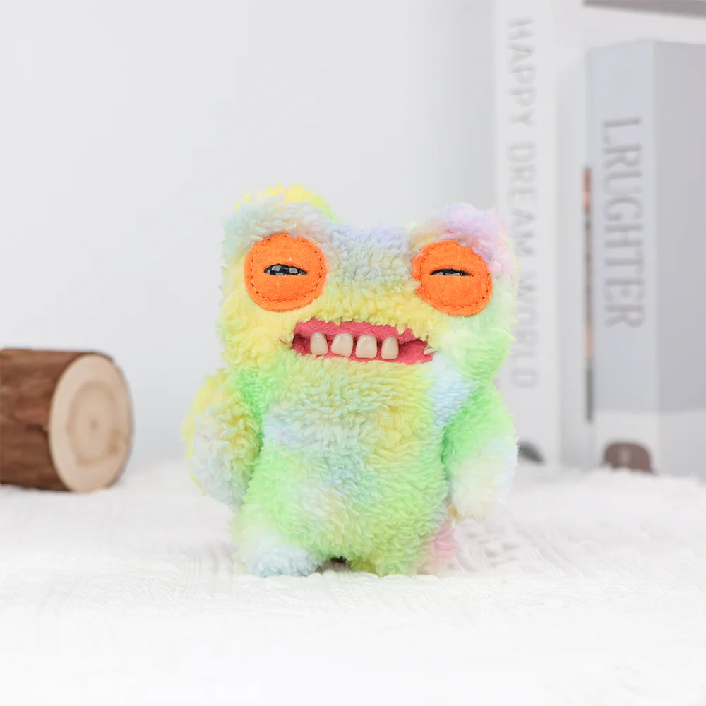 Original Teeth Monsters Pendant Plush Doll Fuggler Funny Ugly Monster Keyrings Keychain Toy Halloween Prank Decoration Gift