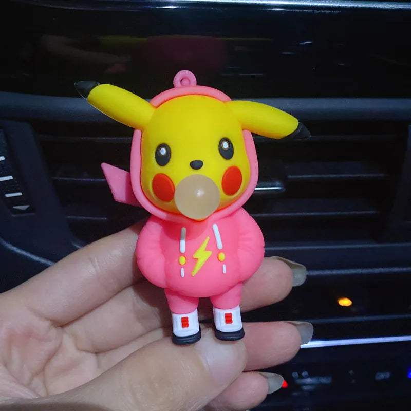Anime Pokemon Cartoon Pikachu Psyduck Action Figures Car Air Outlet Perfume Clip Decor Auto Air Freshener Interior Accessories