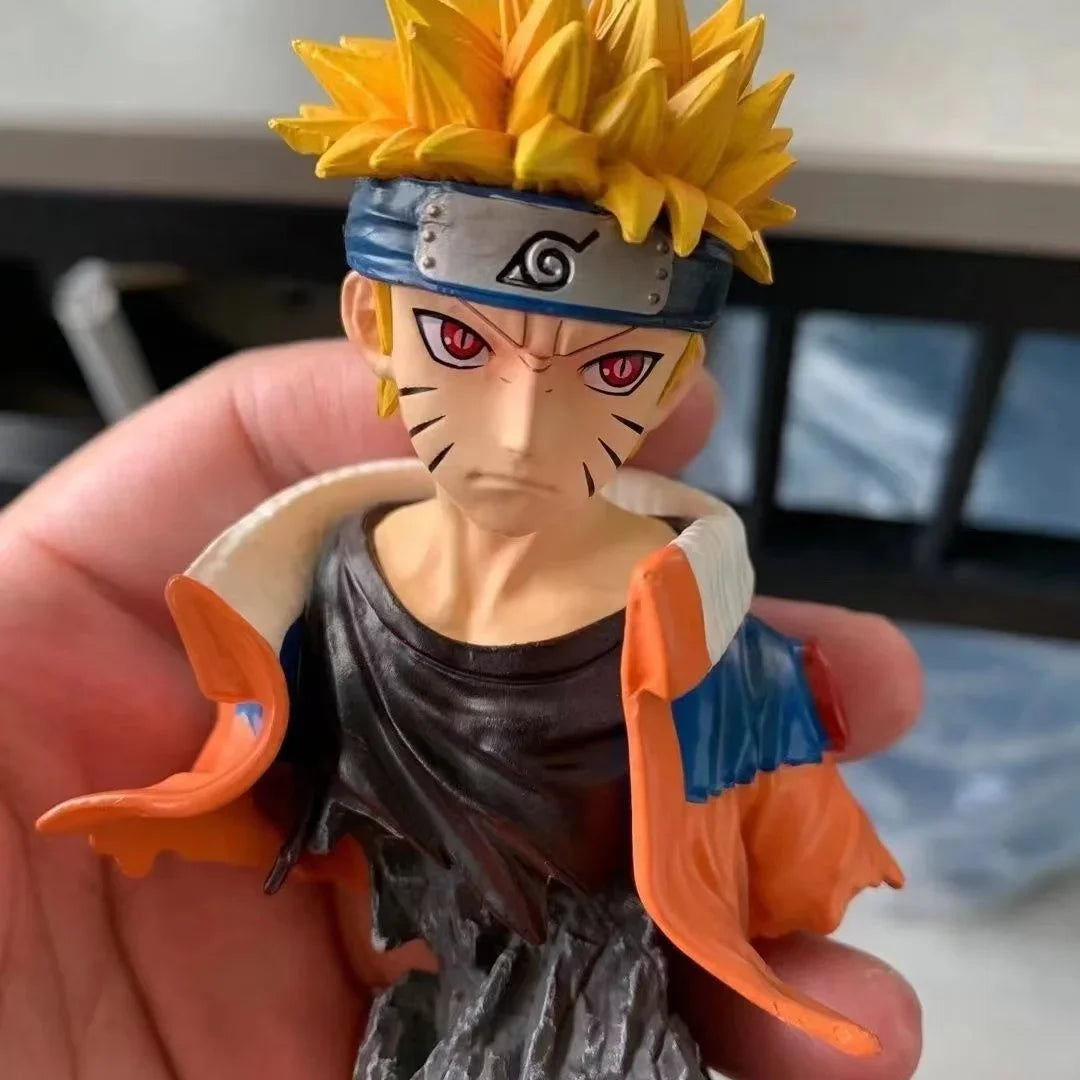 Anime MiniNaruto Uzumaki Naruto Childhood Bust Statue Anime Action Figure Statue Action Figure 10cm PVC Model  Toy Holiday Gifts