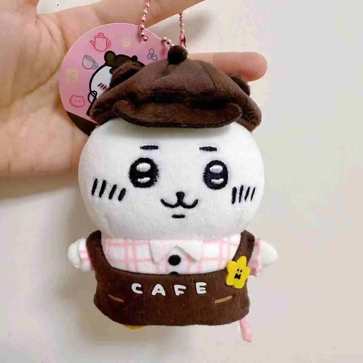 Hot Chiikawa Character Peripherals Coffee Series Plush Pendant Hachiware Usagi Kawaii Keychain Bag Decoration Cute Gifts