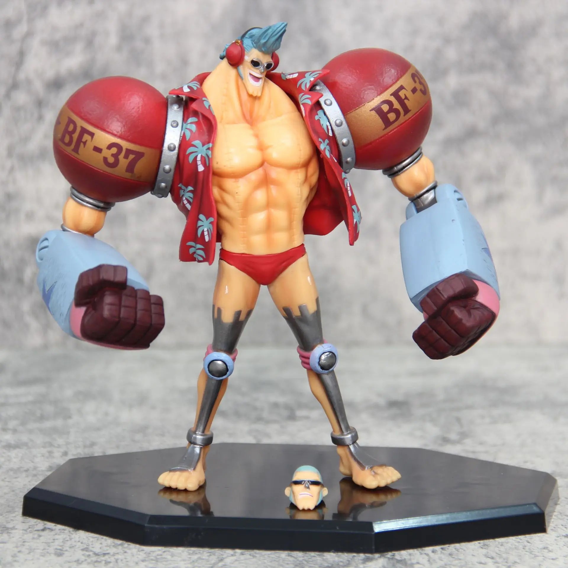 18cm Anime One Piece Figure Gk Franky Action Figures Double Head Interchangeable Pvc Collectible Ornaments Decoration Toy Gifts