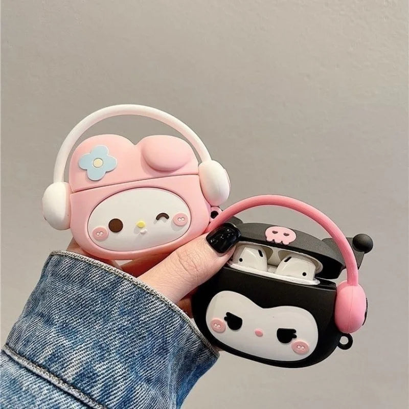 Hello Kitty Sanrio Earphone Protective Case Cute Girl for Airpods 1 2 3 Pro 2 Soft Kawaii Bluetooth Earphone Case Gift