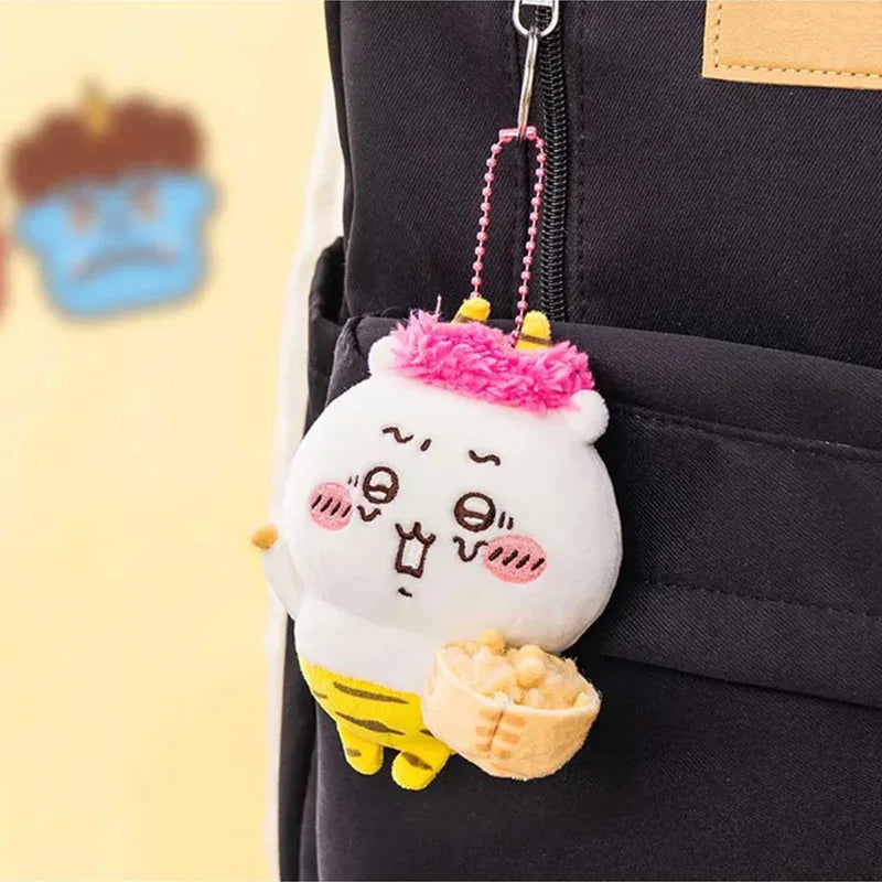 New Chiikawa Kawaii Anime Usagi Plush Keychain Cute Cartoon Hachiware Backpack Pendant Plush Toy Accessories Girl Gifts