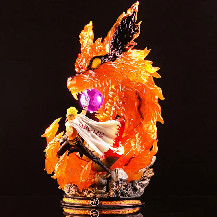 Naruto Shippuden  Anime Model Uzumaki Naruto Tailed Beast Bijuu Mode Action Figure 40cm Statue Collection Toy Kyubi Kurama Figma