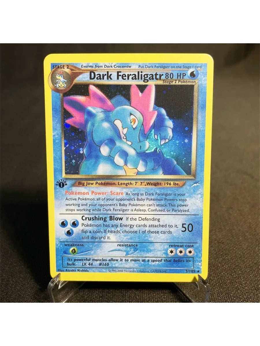 Pokémon Cards Foil Flash Card Neo Destiny Series Celebi Dark Donphan Light Flareon Collection Cards Model Toy Gifts Proxy Card