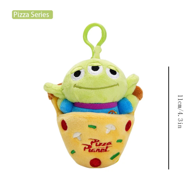 Disney Toy Story Alien Cute Kawaii Three Eyes Boy Plush Pendant School Bag Backpack Pendant Keychain Plush Toy Birthday Gift