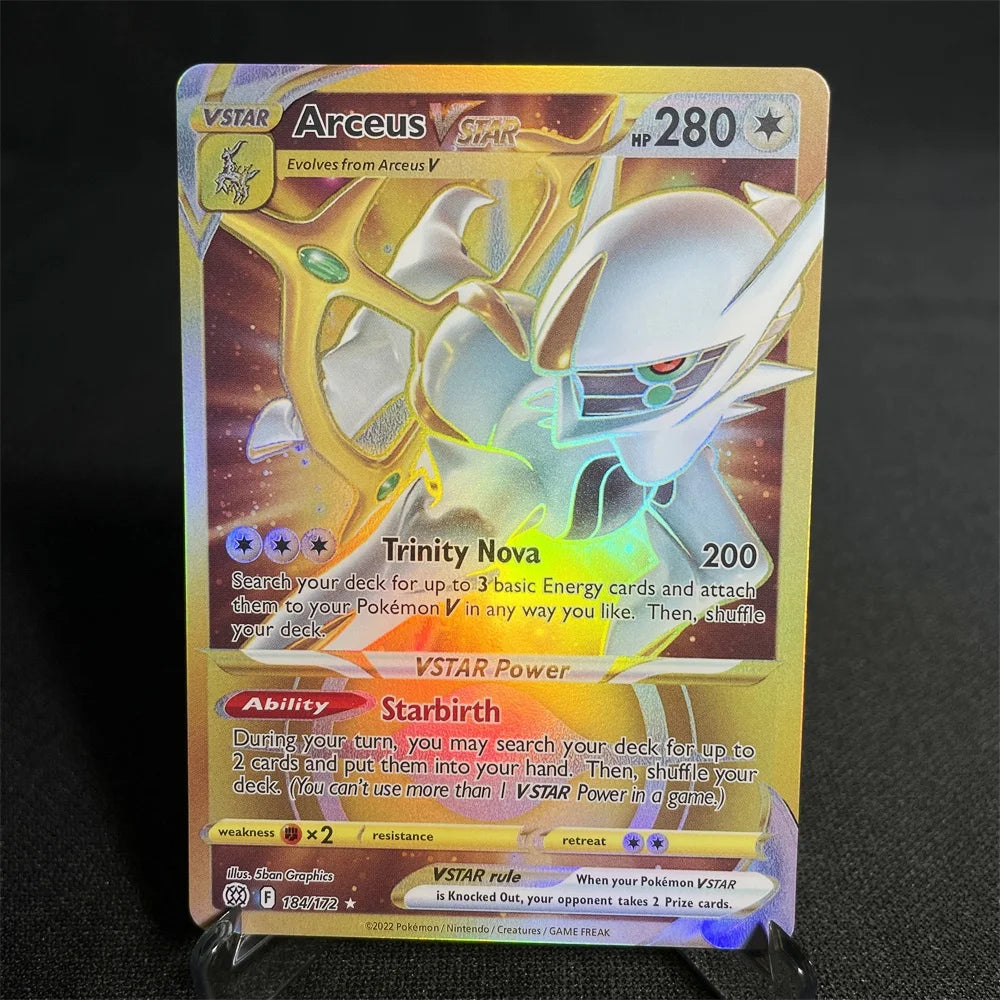 Pokemon Cards Holographic Sword & Shield Series Garchomp Genesect Duraludon Lilligant Evolution Collection Card Proxy Card