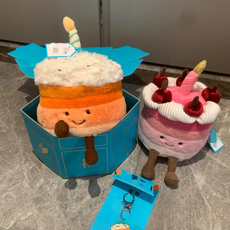Jellycat with tags New fun 25th anniversary orange cake birthday cake cute plush toy soothing holiday gift stuffed toy ornament
