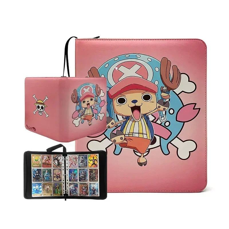 540Pcs 9 Pocket Anime One Piece Luffy Zoro Cards Book zipper PU leather Cards Binder Display Game Collection Card Kids Toy Gift