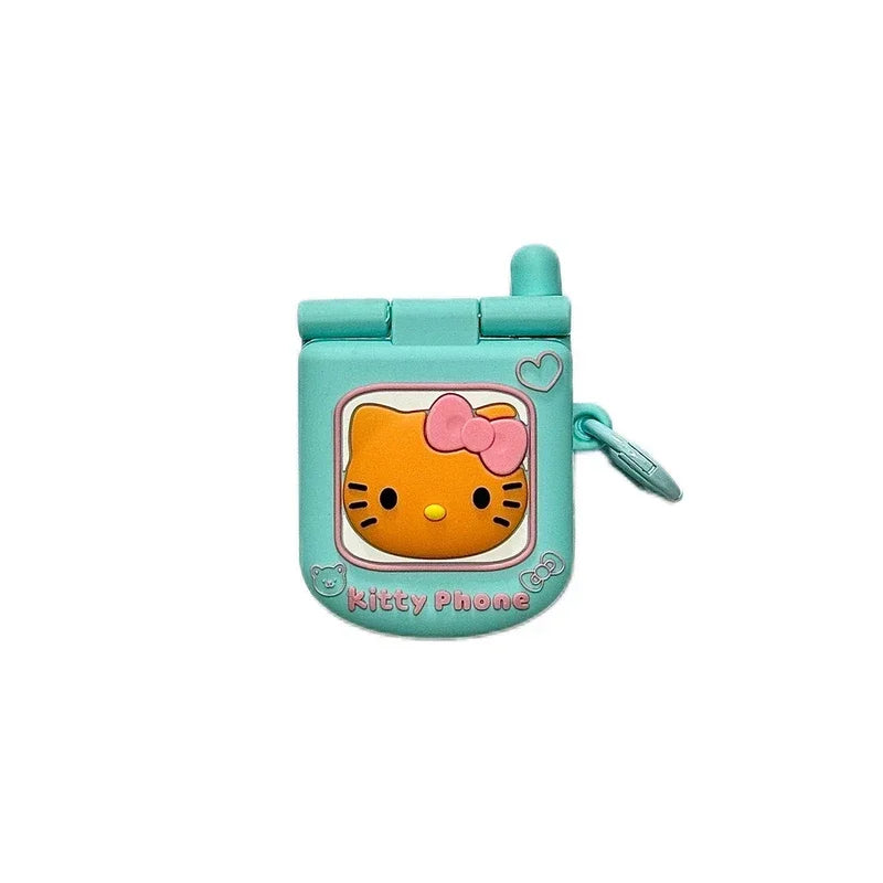 3D Cute Sanrio Hello Kitty Earphone Case For Airpods 1 2 3 4 Pro 2 Wireless Bluetooth Headset Protective Soft Cover With Pendant
