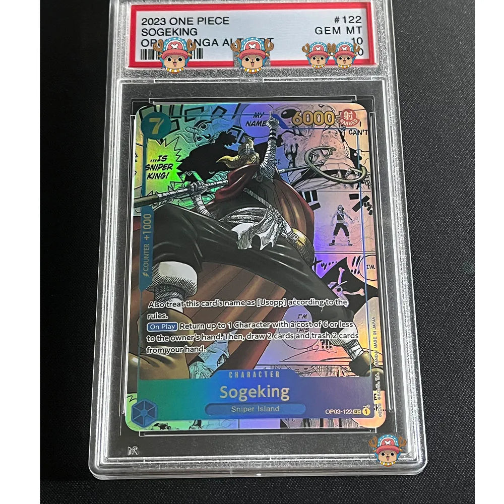 DIY OPCG Graded Card English Version MONKEY.D.LUFFY Portgas D Ace MANGA ALT ART GEM MT 10 Collection Card Holographic Label Gift