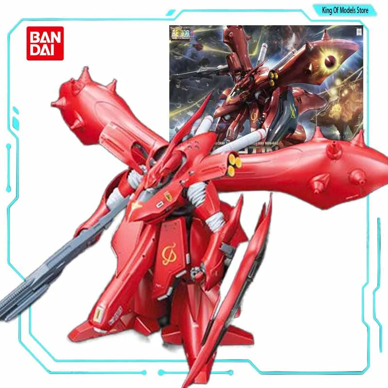 Bandai Original MODEL KIT GUNDAM RE 1/100 ALL  JAGD DOGA  ZAKU Anime Action Figure Assembly Model Toys  Model Gifts for Boys