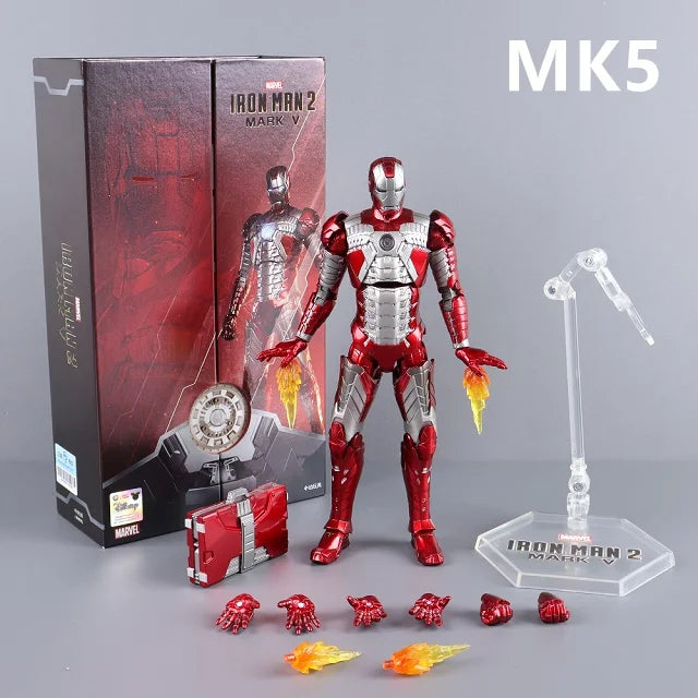 ZD Toys Iron Man Action Figure Iron Patriot MK1-7 MK17 MK33 MK85 MK30 War Machine Legends Avengers Tony Stark Collect Toy Gift