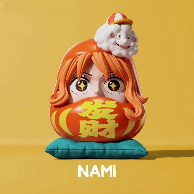 6cm Q-version One Piece Anime Figure Nika Luffy Zoro Sanji Nami Cos Super Dharma Figurine PVC Statue Model Toys Car Ornaments