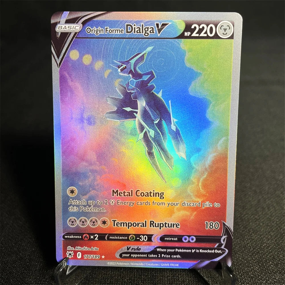 Pokemon Cards Holographic Sword & Shield Series Garchomp Genesect Duraludon Lilligant Evolution Collection Card Proxy Card