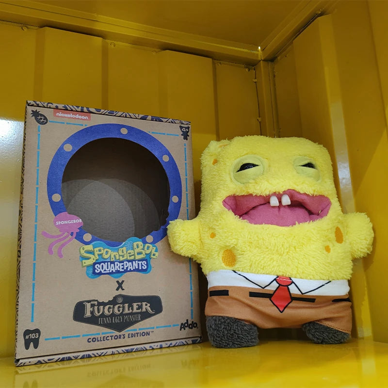 22cm Original Fuggler Plush Toys Ugly Monster Spongebob Squarepants Cute Tooth Monster Fill Plush Dolls Toys Gifts