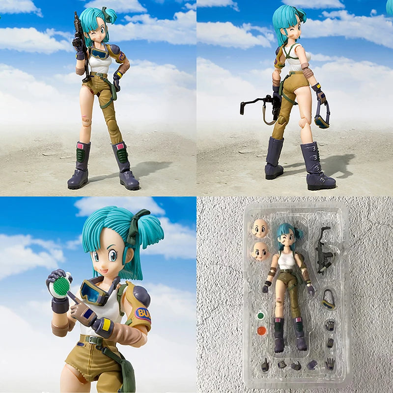 18cm SHF Dragon Ball Figures Bulma's Motorcycle Hoipoi Capsule No. 9 Action Figure PVC Collection Bulma Goku Figurine Model Toys
