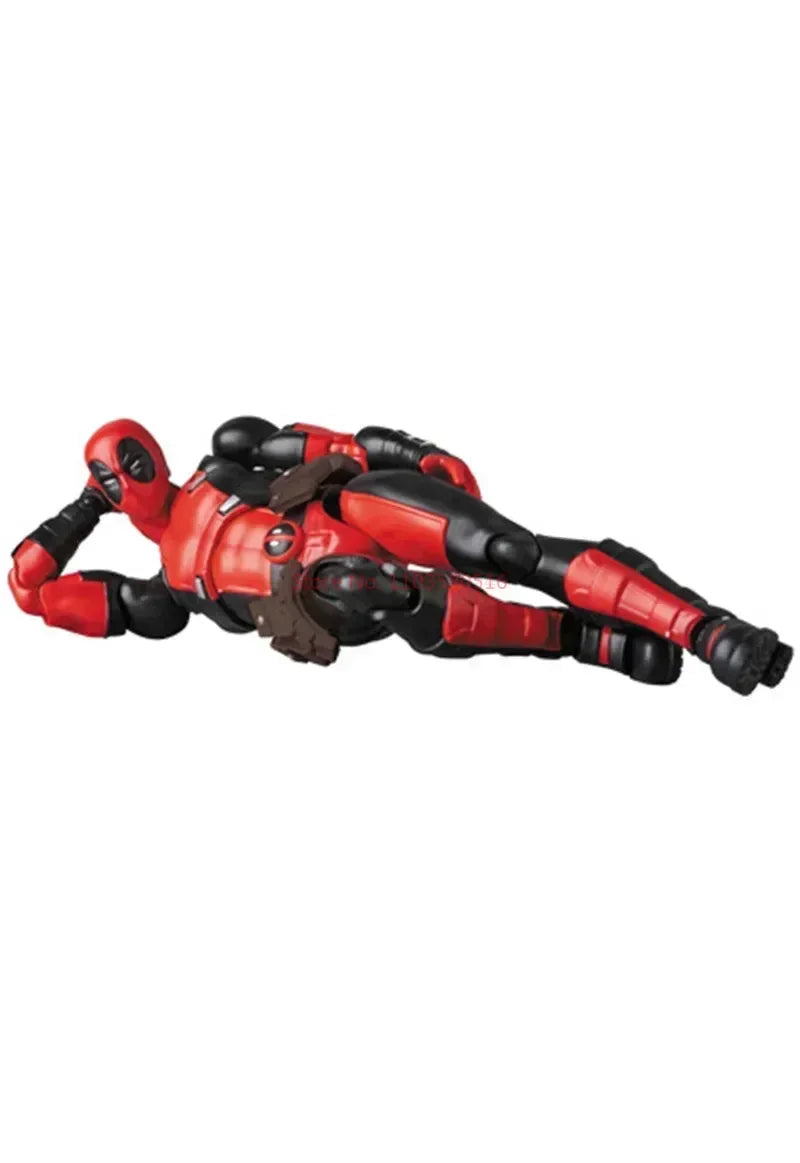 Stock 16cm Anime Deadpool Mafex 082 X-men Action Figures Comic Version Collectable Model Doll Cool Boys Birthday Festival Gifts
