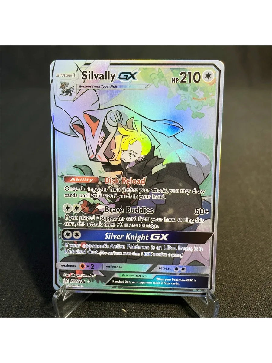 Pokémon Cards Holographic Card Sun & Moon Series Mewtwo Pikachu Paikou Serena Caitlin Collection Cards Toys Gifts Proxy Card
