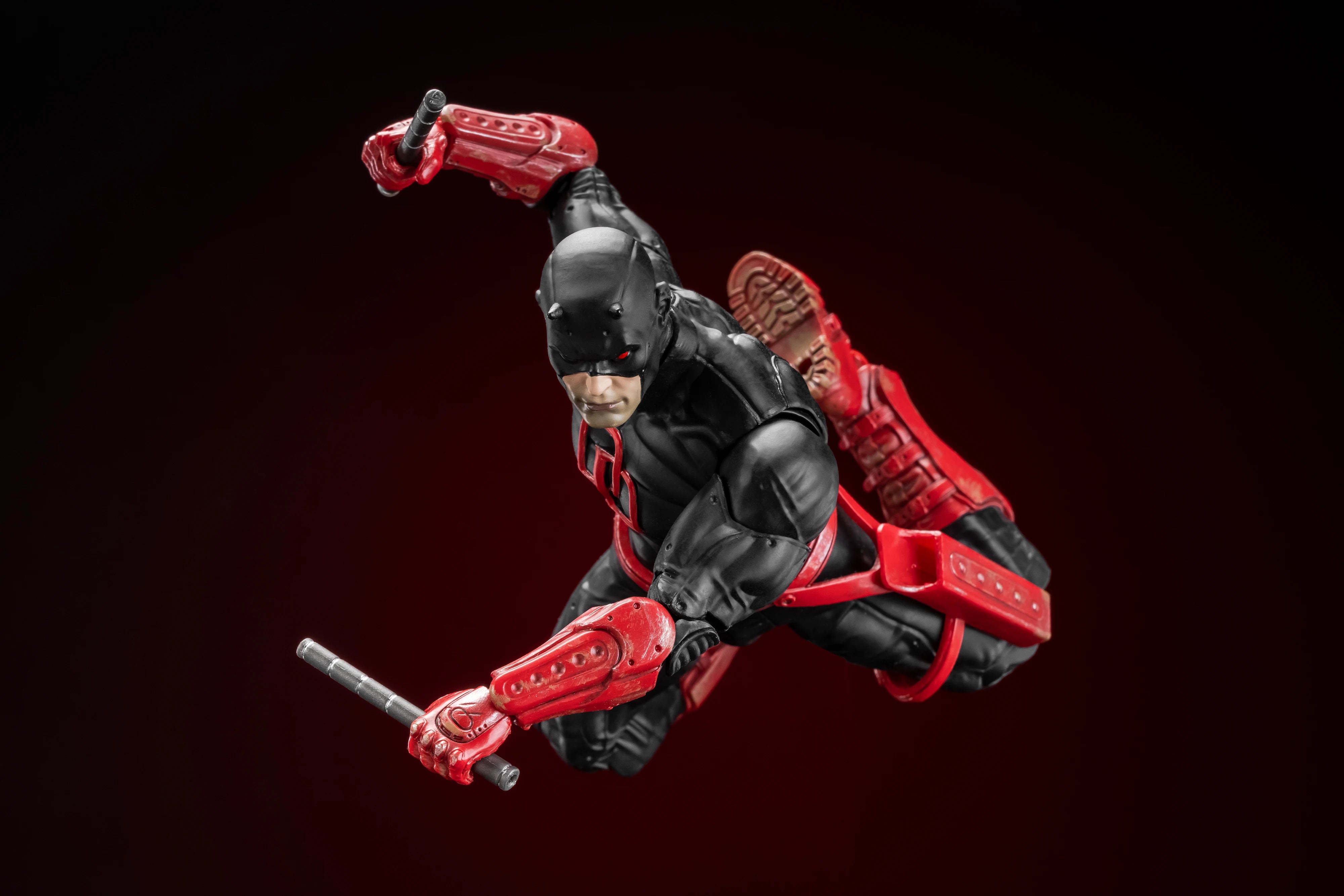 In Stock - FlefToys Marvel Daredevil Classic Red Shadowland Reborn Black 8
