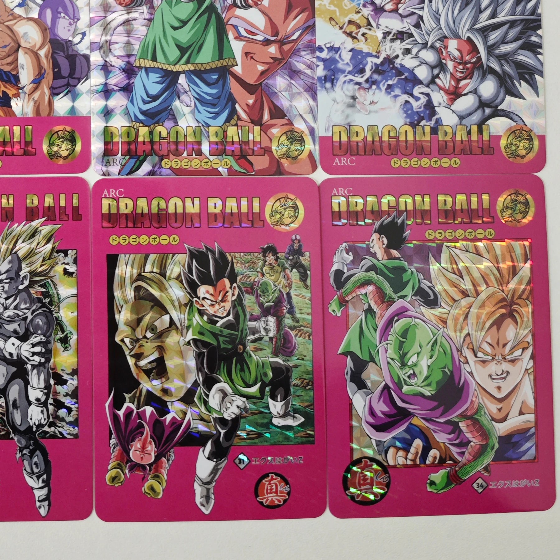 11Pcs/set Diy Dragon Ball Super Saiyan Collection Card Grid Flash Son Goku Vegeta Iv Fierce Fight Anime Cards Gift Toys