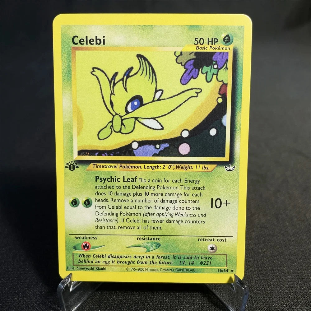 Pokémon Cards Foil Flash Card Neo Destiny Series Celebi Dark Donphan Light Flareon Collection Cards Model Toy Gifts Proxy Card
