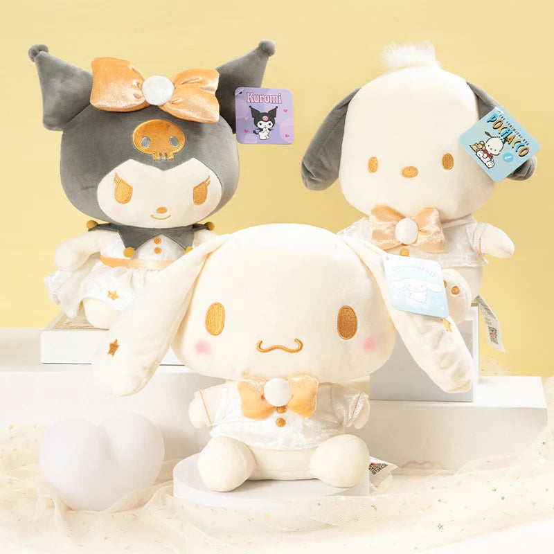 Sanrio Kawaii Kuromi Melody Pochacco Cinnamoroll Hello Kitty Plush Toy Stuffed Doll Birthday Presents For Children