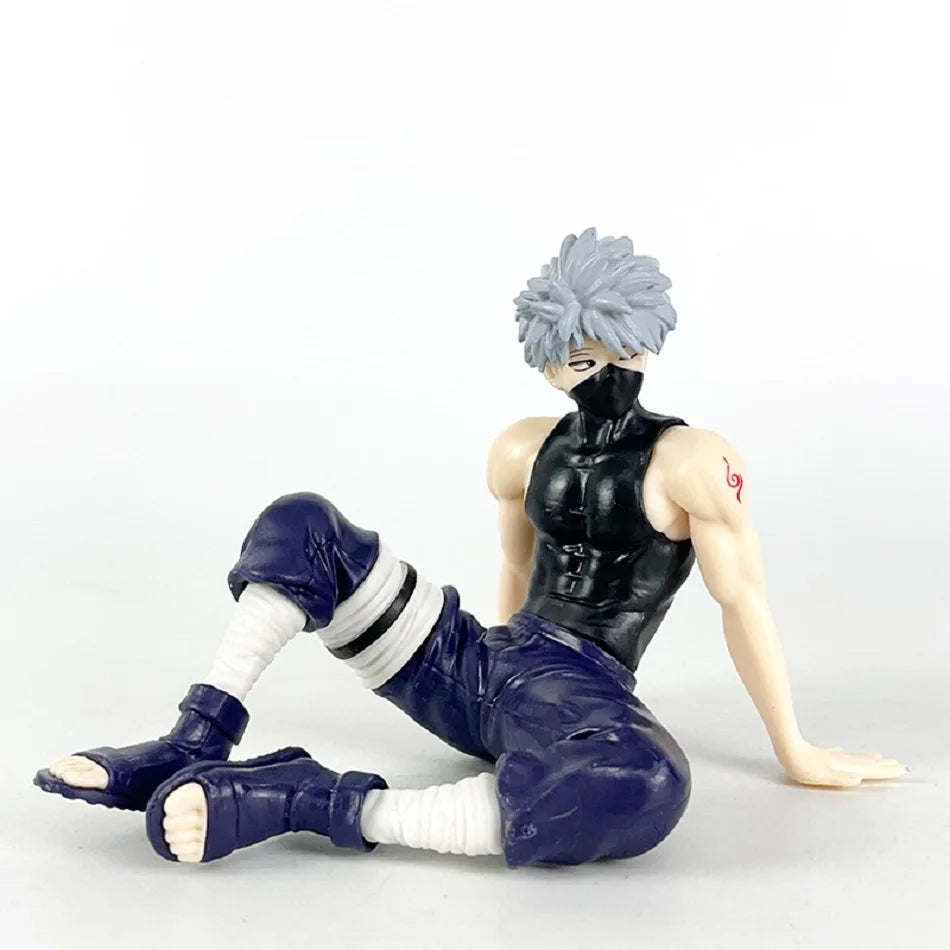 2pcs Anime Naruto Shippuuden Hatake Kakashi Uzumaki Naruto Figure Tenohira Sitting Model Toy Gift Collection Action Figure PVC