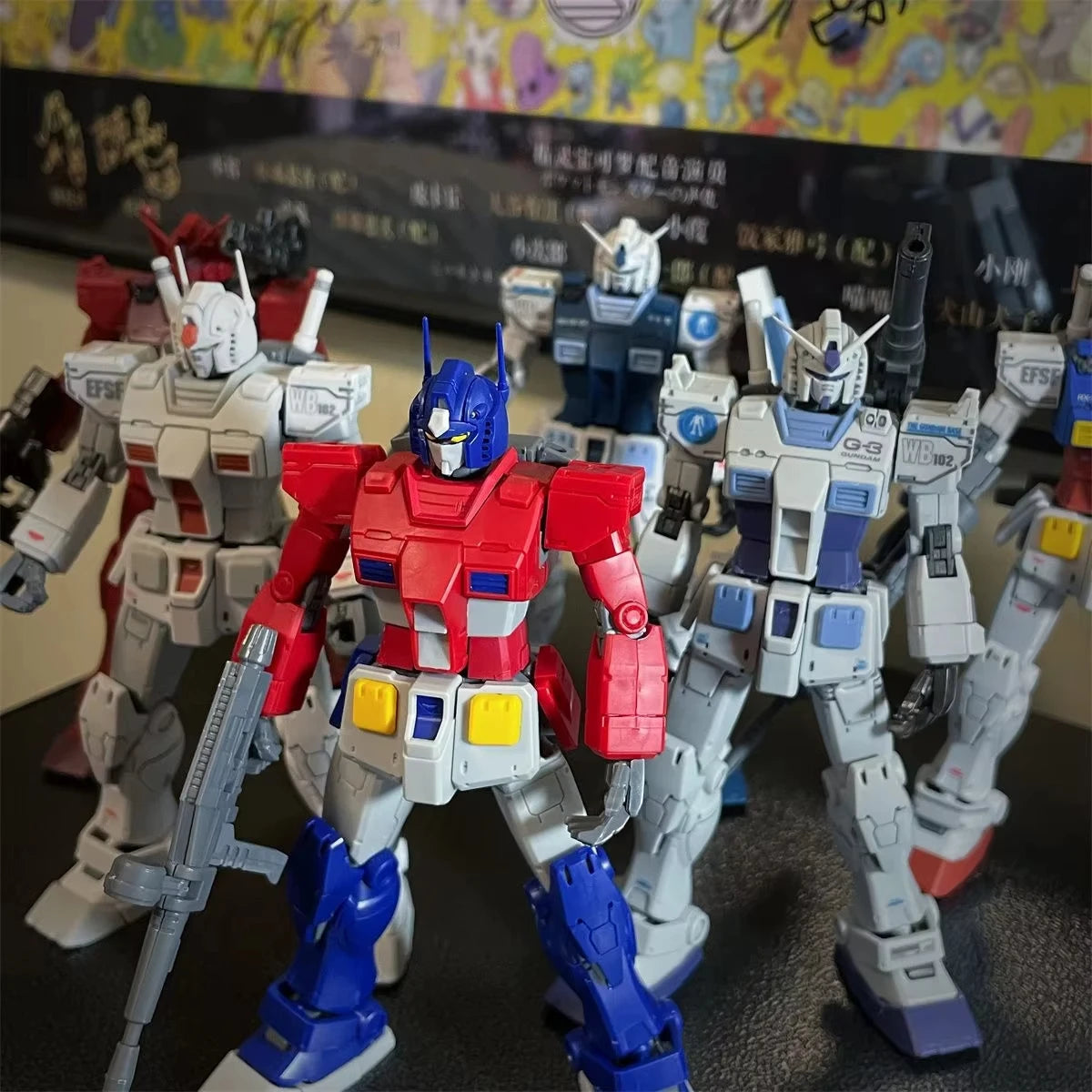 012 Model Hg 1/144 Rx-78 Optimus Color Assembly Model Movable Joints Action Figure Mecha Robot Plastic Model Christmas Toy Gifts