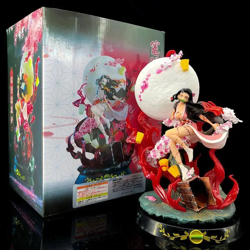 30cm Demon Slayer Figures Kamado Nezuko Anime Figure Pvc Gk Statue Model Doll Cute Ornament Collection Room Desk Decoration Gift