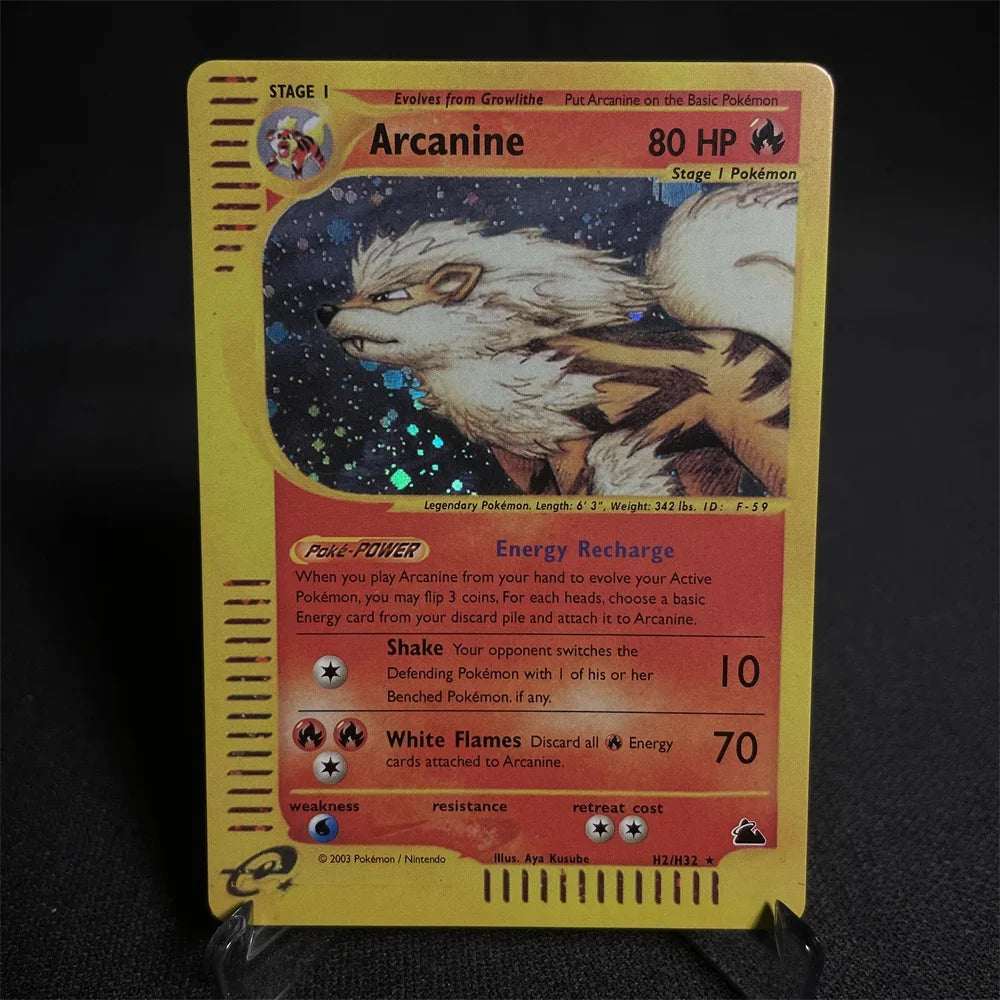 Pokemon Cards Shining Card E-Card Series Vileplume Arcanine Gengar Suicune Game Collection Cards Toys Gifts Proxy Card
