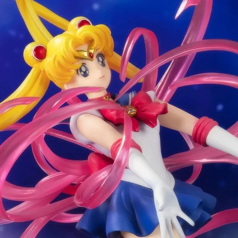 Sailor Moon Crystal Power Transformation Kawaii Anime Action Figure Girl Figurines Pvc Girl Model Doll Statue Toy Decor Kids Toy