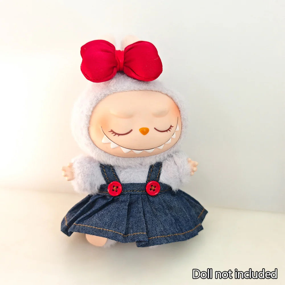 Mini Doll'S Clothes Outfit Accessories For Korea Kpop Exo 15-17cm Labubu V1 V2 Baseball jersey pants shoes camera Clothing Gift