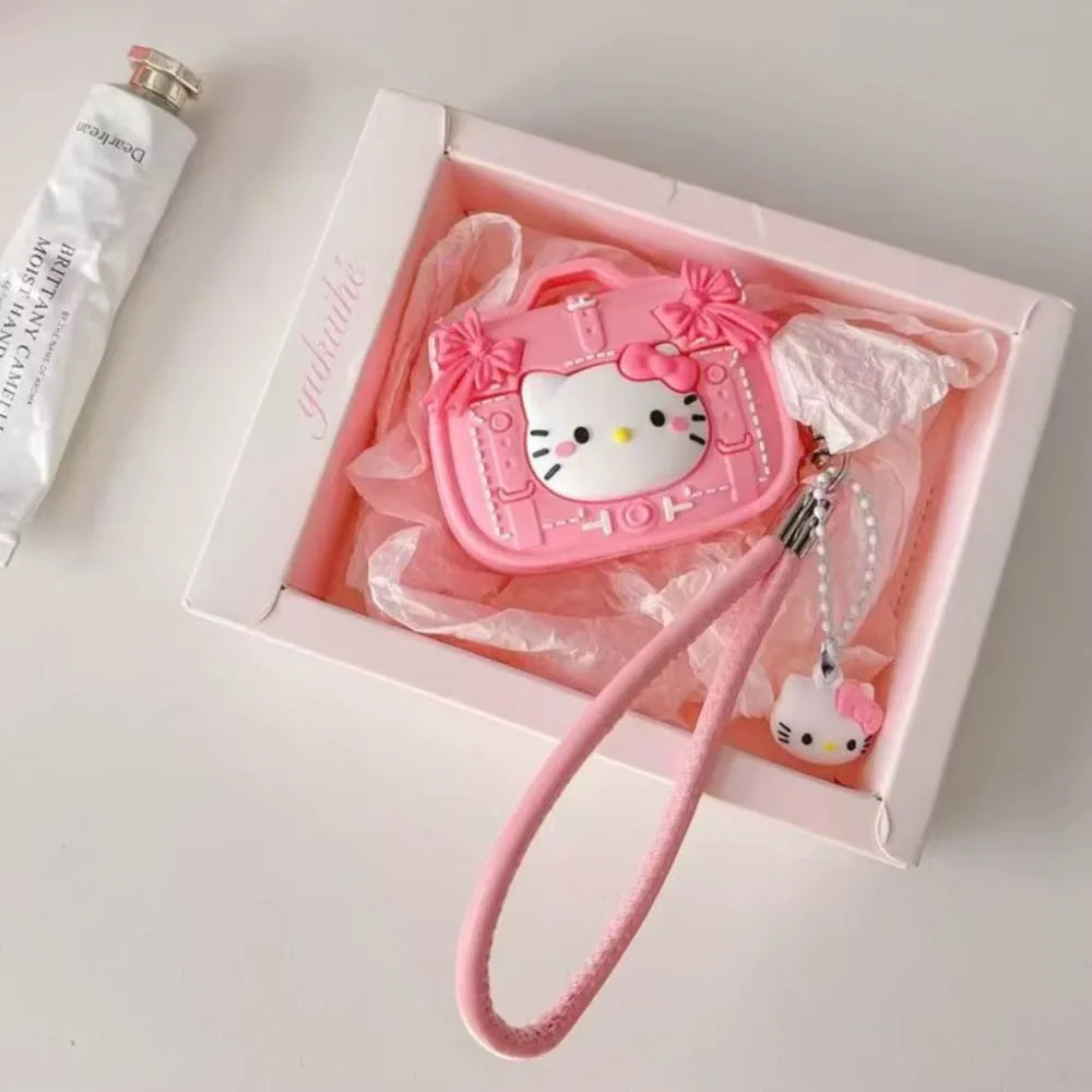 for AirPods 4 Case 3D Briefcase Hello Kitty Earphone Case for AirPods Pro 1 2 3 Cartoon Silicone Cover for Pro2 With Pendant