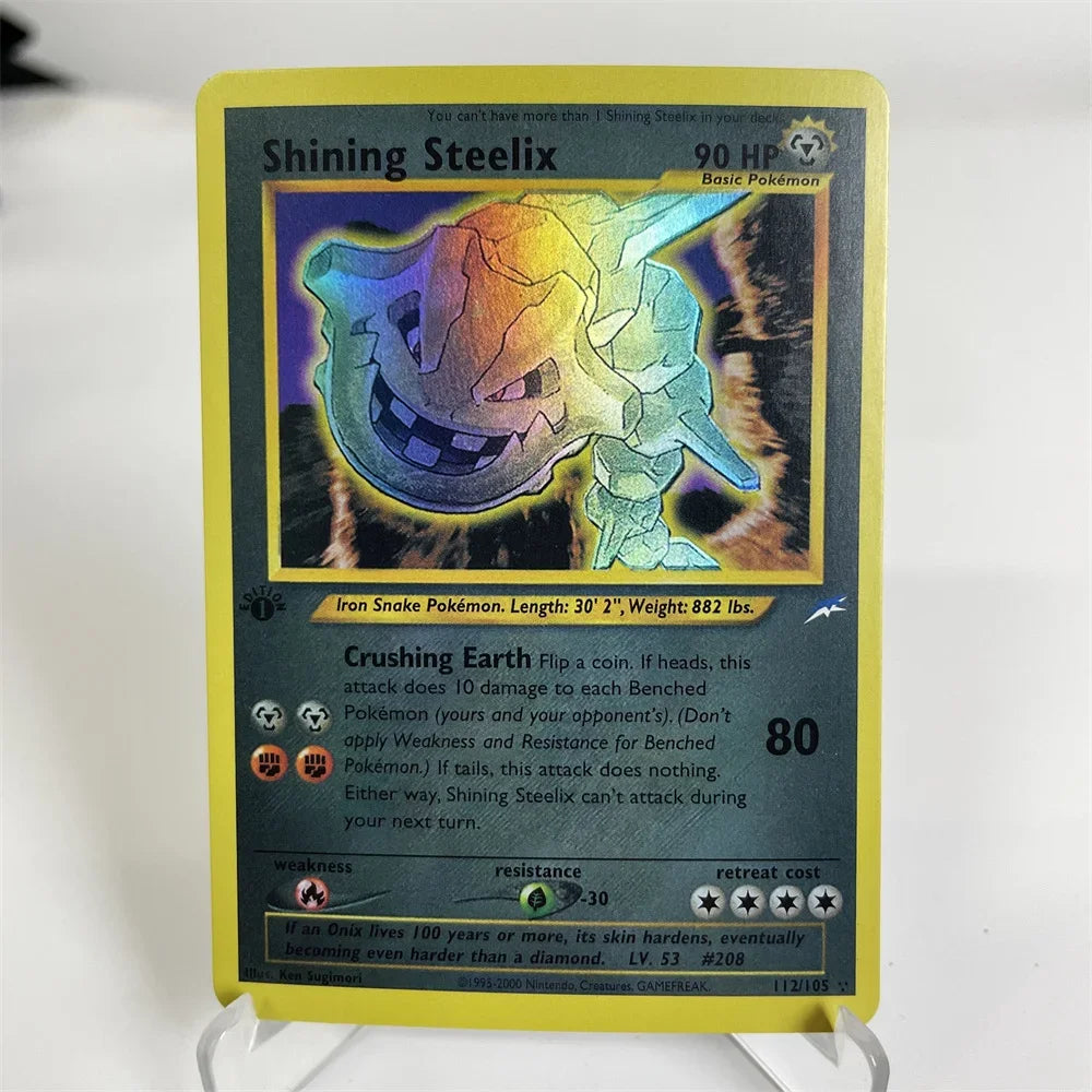 Holographic PKM Collection Cards PTCG Proxy Card Blue Core Paper Card Kids PKM Dark Raichu/Dragonite/Umbreon/Suicunc