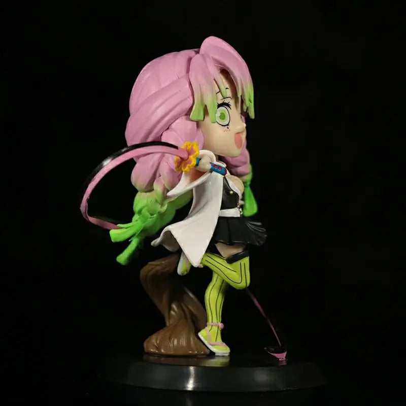 11cm Demon Slayer Figure Kanroji Mitsuri Anime Figure Kisatsutai Figurine Model Statue Doll Collection Decoration Toys Kids Gift