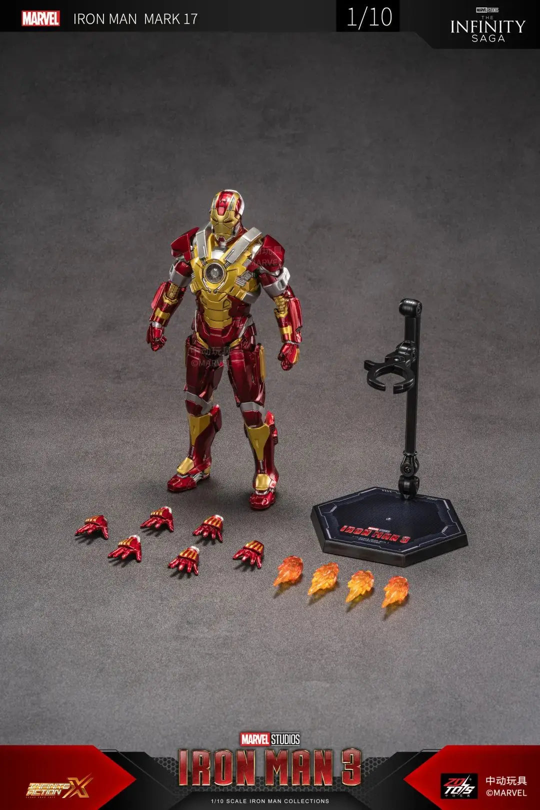ZD Toys Iron Man Series Blacklash Figures 1/10 MK33 MK39 MK17 MK21Action Figurines Movie Statue Model Adult Collect Gift