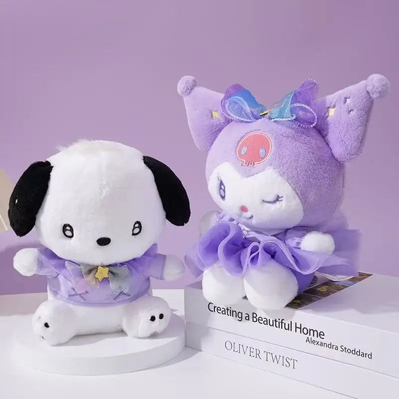 New style 20CM Kuromi Hello Kitty Melody Cinnamorol Pochacco Plush Toys Soft tuffed Animals Christmas Birthday Christmas Gifts