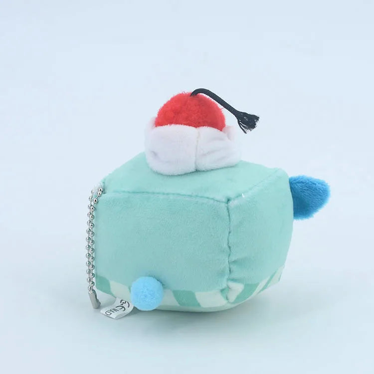10pcs/lot Sanrio Square Birthday Cake Cat Dog 10CM Pendant Keychain Plush Doll Stuffed Toy