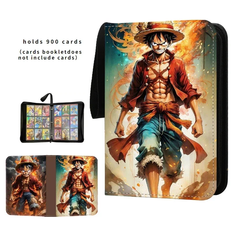 Anime 40-900pcs One Piece Luffy Zoro Card Book Pu Super Large Capacity Card Binder Display Game Collection Card Kids Toy Gift