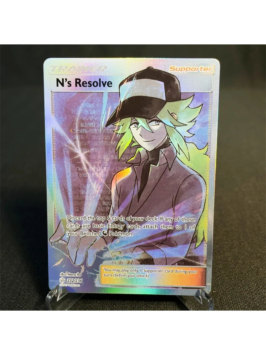 Pokémon Cards Holographic Card Sun & Moon Series Mewtwo Pikachu Paikou Serena Caitlin Collection Cards Toys Gifts Proxy Card