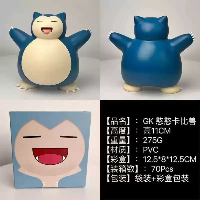 Anime Pokemon Gengar Snorlax Action Figure Q Version Model Kawaii Doll Ornament Cartoon Collection Children Birthday Toys Gift