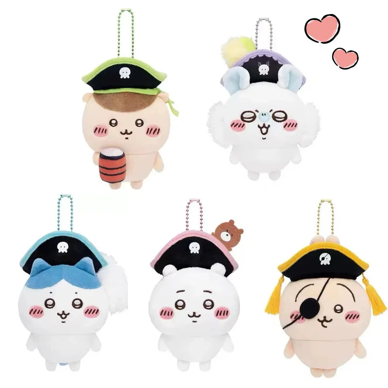 Kawaii Chiikawa Hachiware Plush Toy Usagi Cute Anime Pirate Series Girl Cartoon Backpack Pendant Doll Girl Holiday Gift