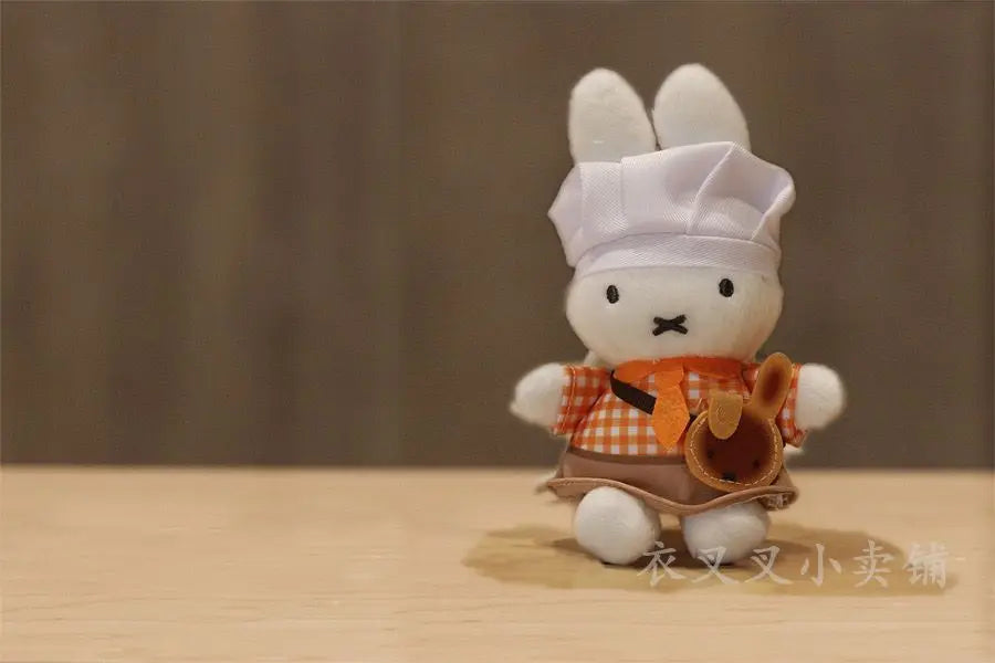 Miffy Plush Pendant Girl Bakery Kitchen Doll Baby Bag Kawaii Student Decorate Decorate Keychain Creative Rabbit Easter Gift