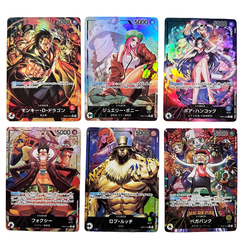 One Piece Anime Card Japanese Version Leader OPCG Replica Boa Hancock Luffy Law Zoro Moria Katakuri Game Anime Collection Cards