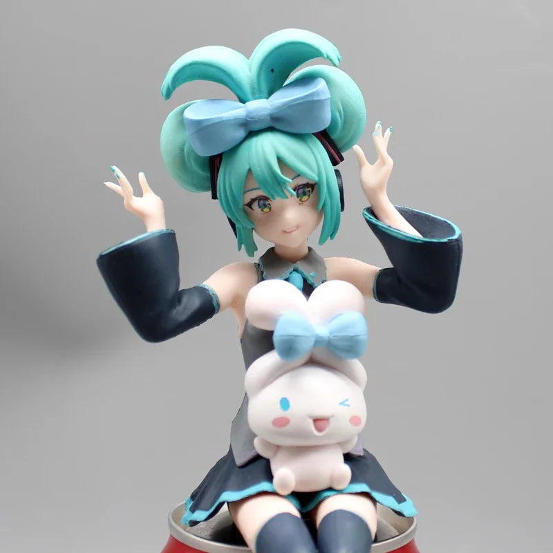 Anime Hatsune Miku Figures Rem Hatsune Miku Action Figures Pressing Bubble Noodles 15cm PVC Collection Model Toys Birthday Gifts