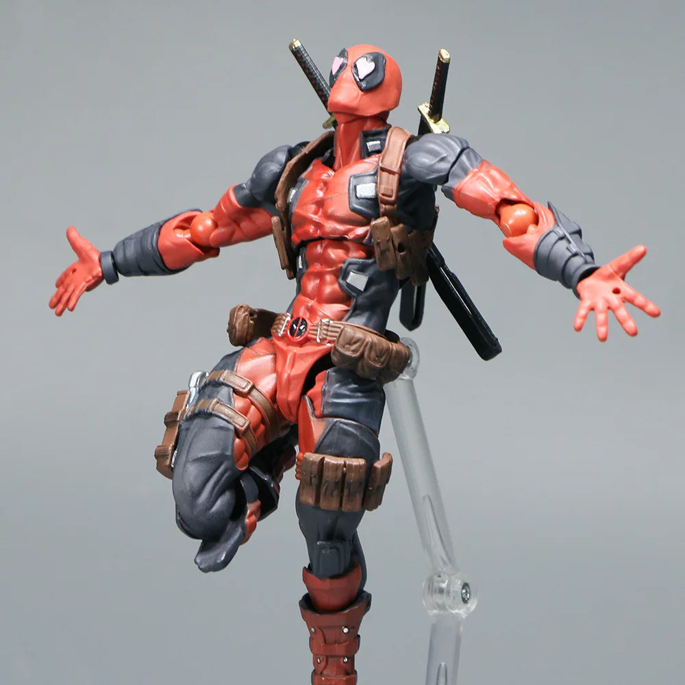 AMAZING YAMAGUCHI Deadpool 2.0 Grey Action Figure Mutants Joint Movable KAIYODO Wade SHF Model Movie Toys for Kids Gift